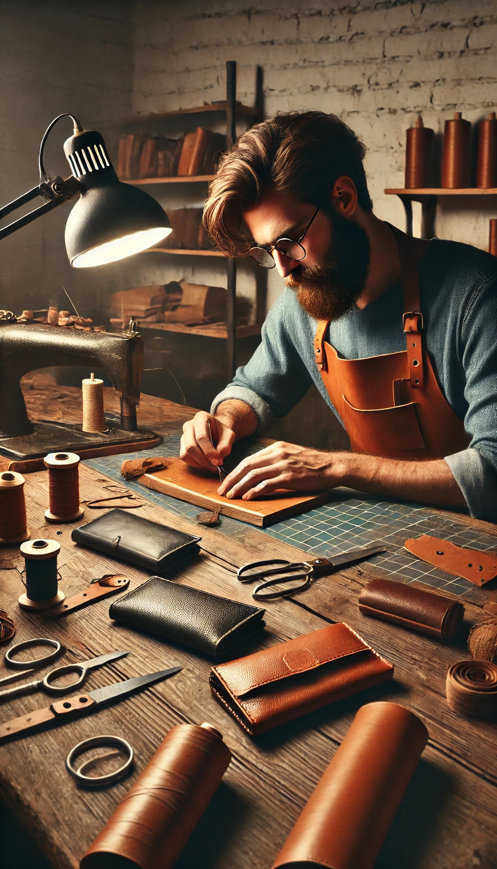 work leather man