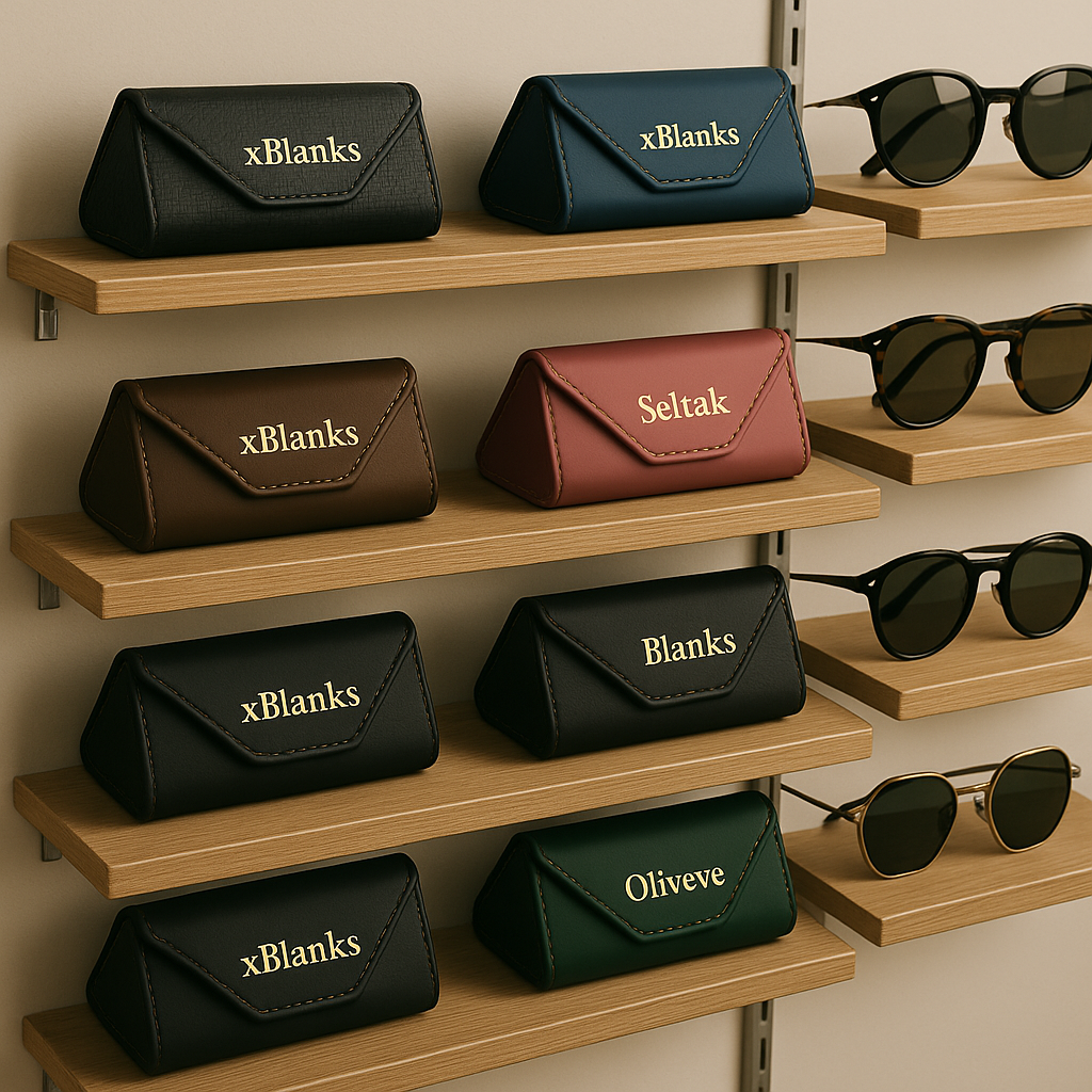 Customizable leather glasses case 1