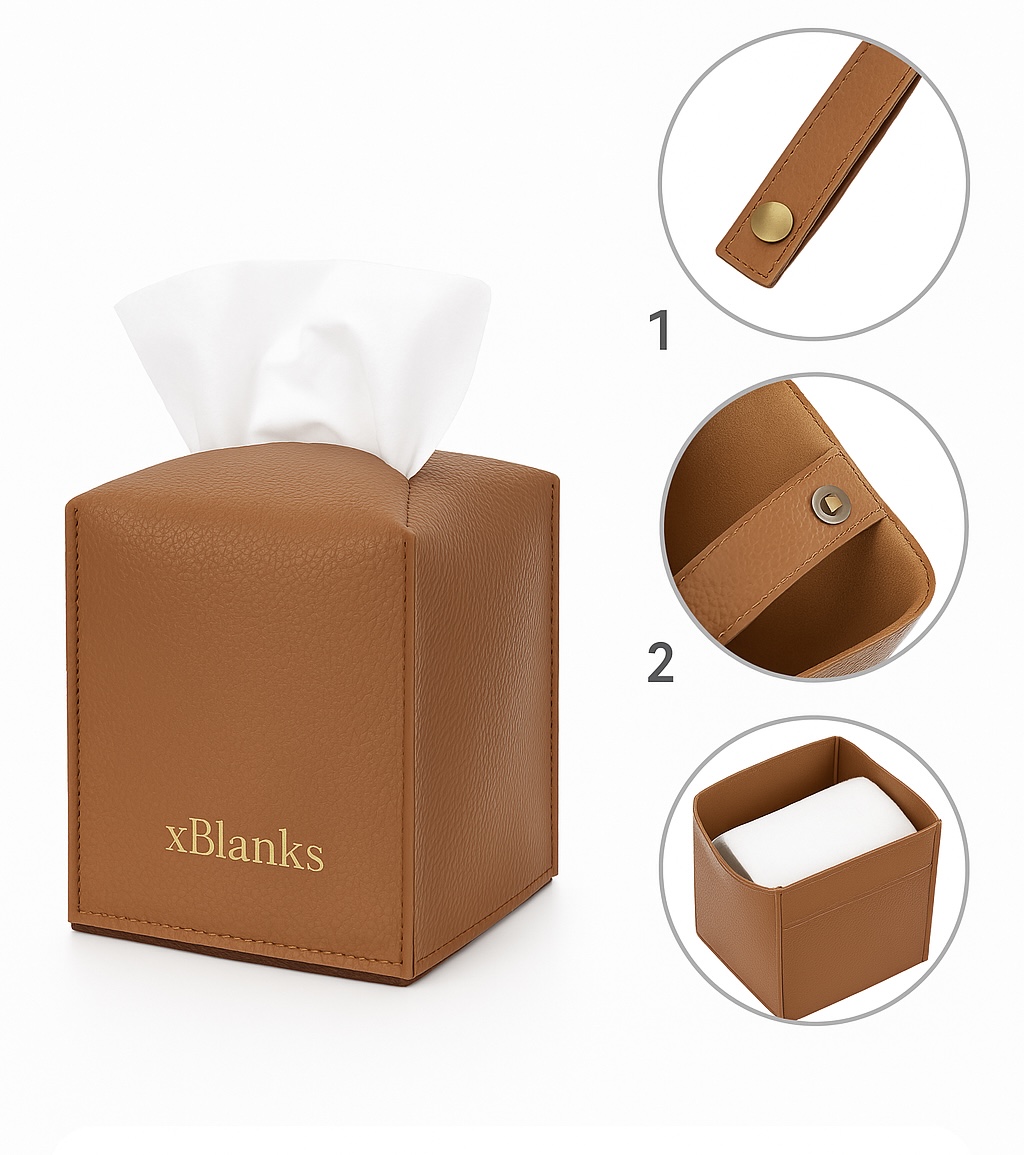 Laser customizable Leather Tissue Box 3 Laser customizable Leather Tissue Box 3