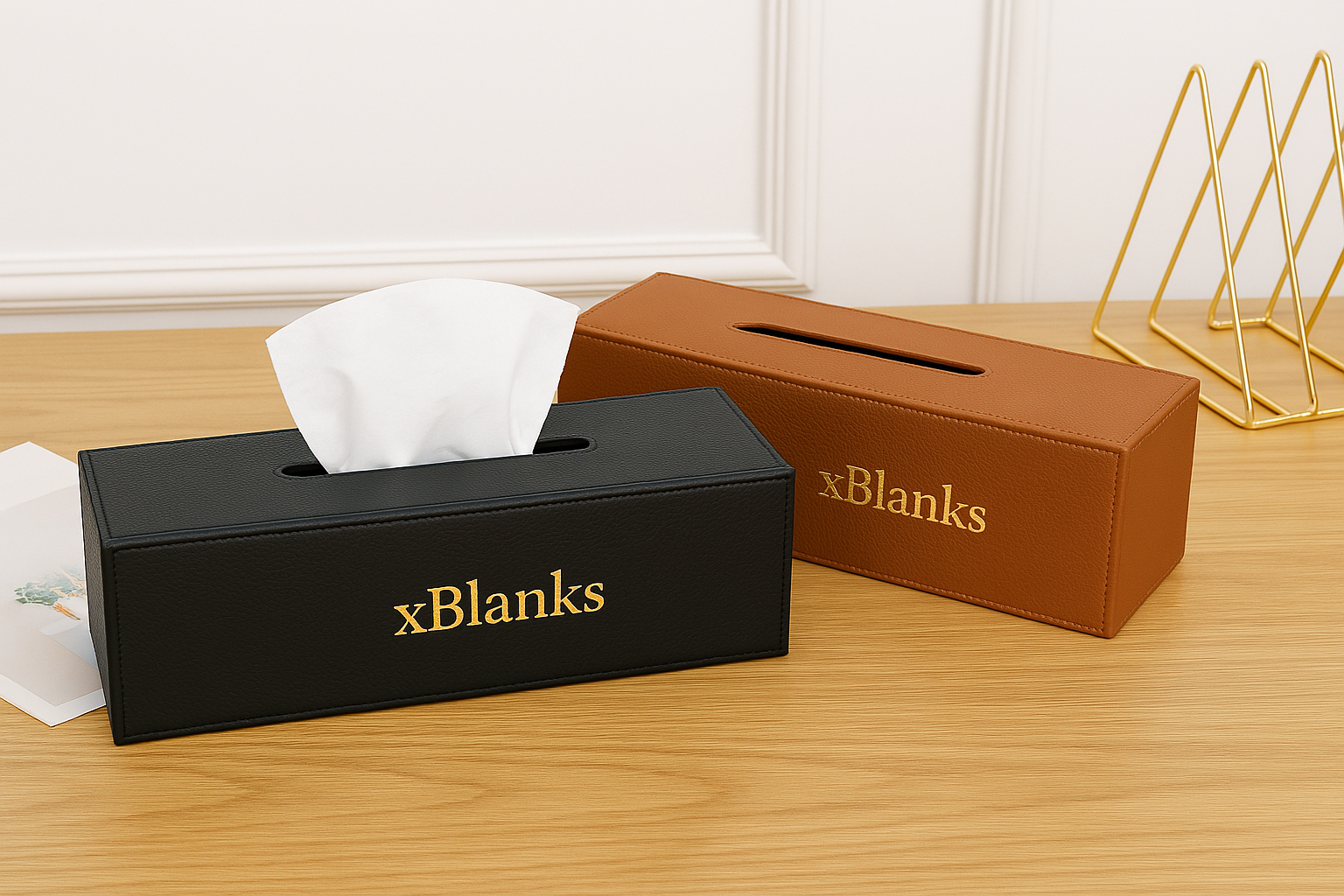 Laser customizable Leather Tissue Box 2 Laser customizable Leather Tissue Box 2