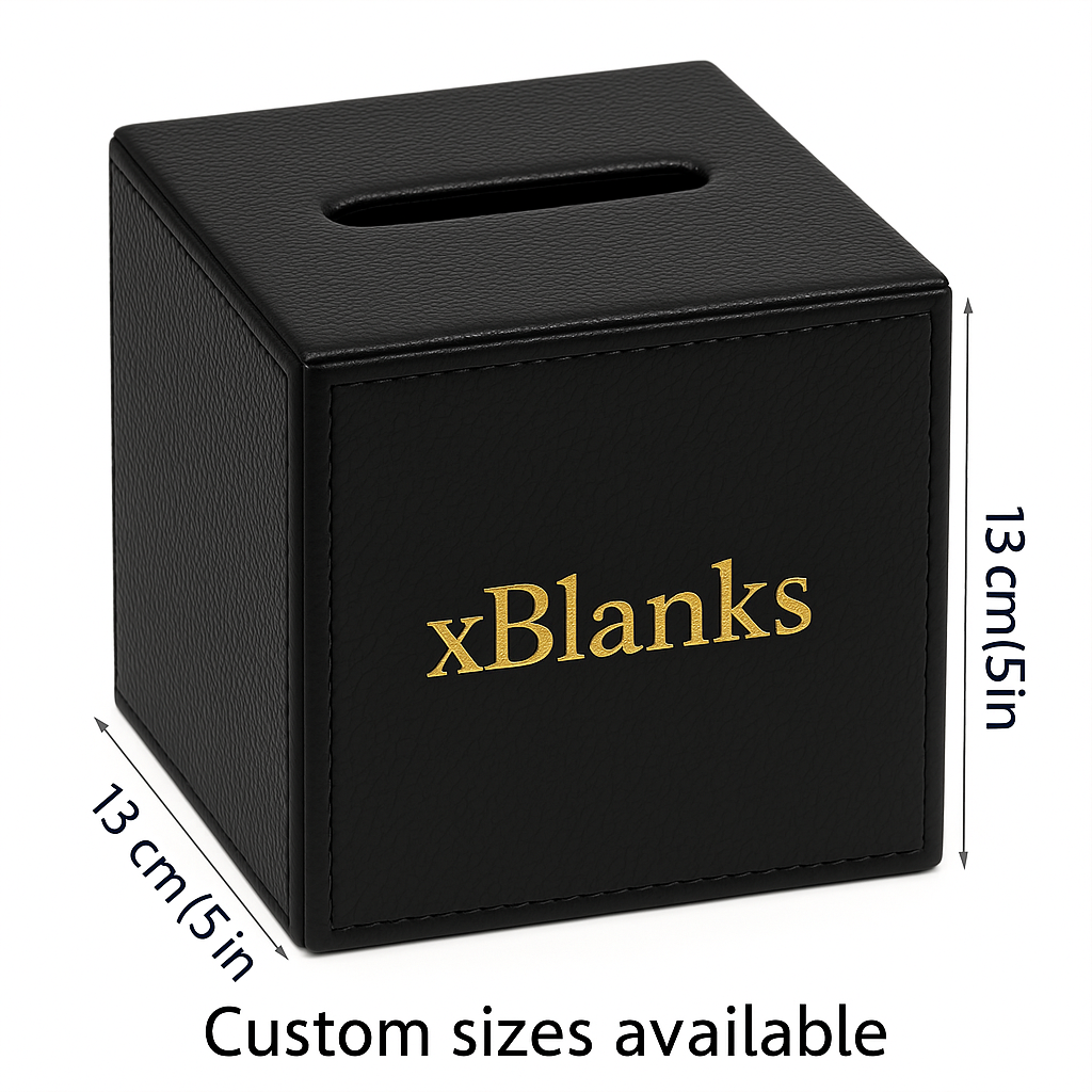 Laser customizable Leather Tissue Box Laser customizable Leather Tissue Box